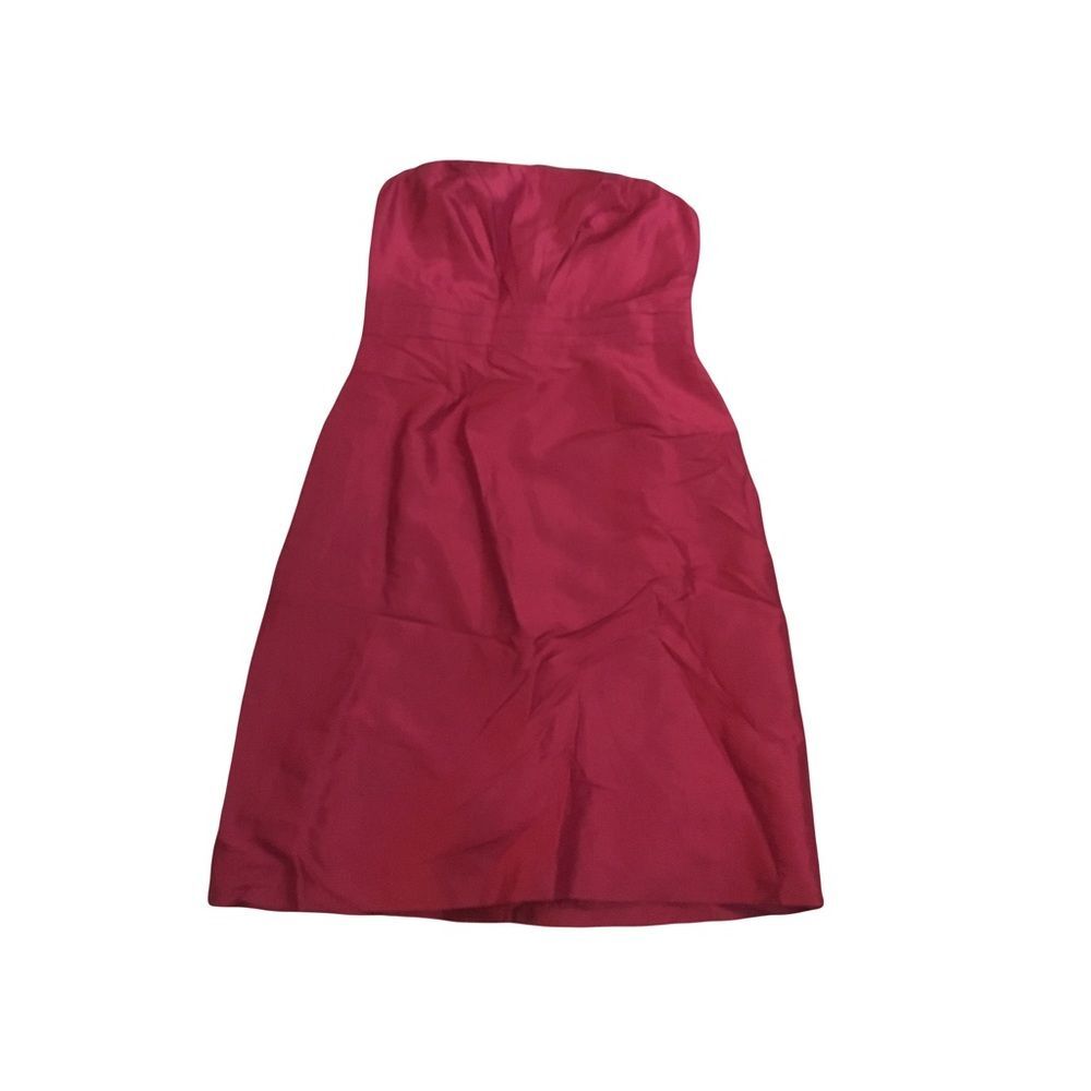 Tahari Arthur S Levine size 10 strapless red wine mini cocktail dress straps new